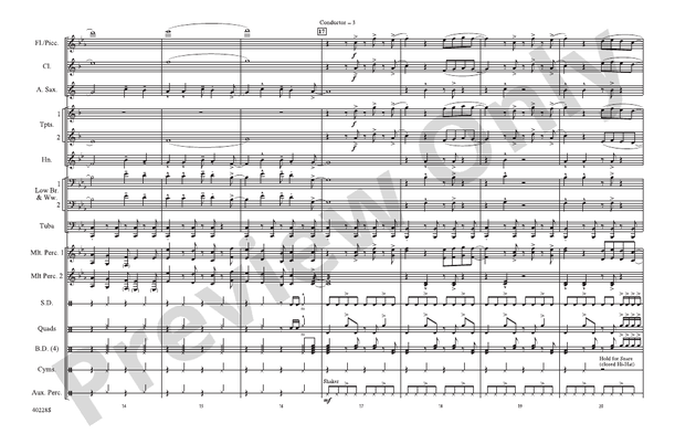 Die Another Day / Live and Let Die / James Bond Theme – Marching Band Conductor Score & Parts (Digital Download)