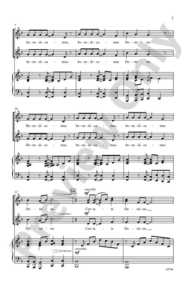 Benedicamus Domino - SSA Choral Octavo (Digital Download)