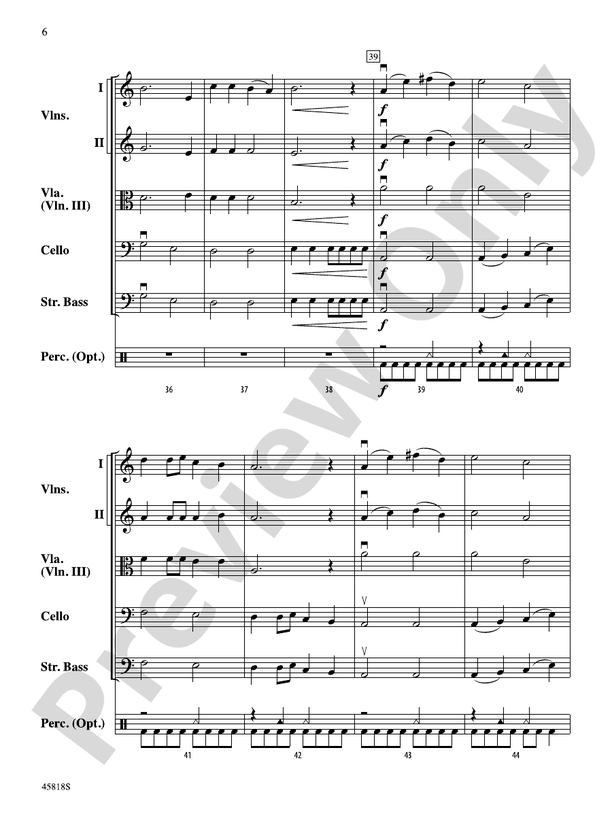 Chant de Noel - String Orchestra Conductor Score & Parts (Digital Download)