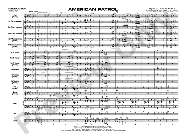 American Patrol - Jazz Ensemble Conductor Score & Parts (Digital Download)