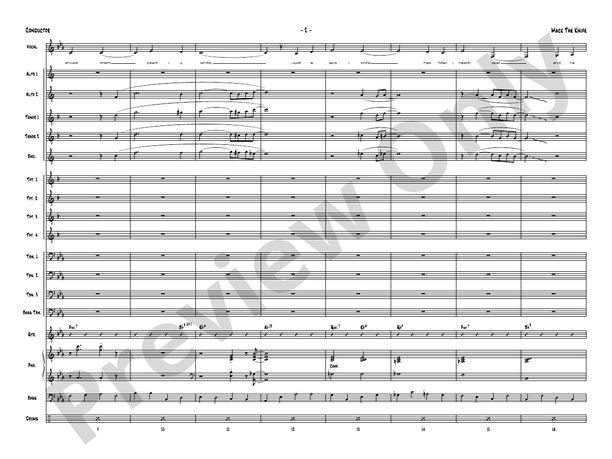 Mack the Knife (Grade 3) – Jazz Ensemble Conductor Score & Parts (Digital Download)