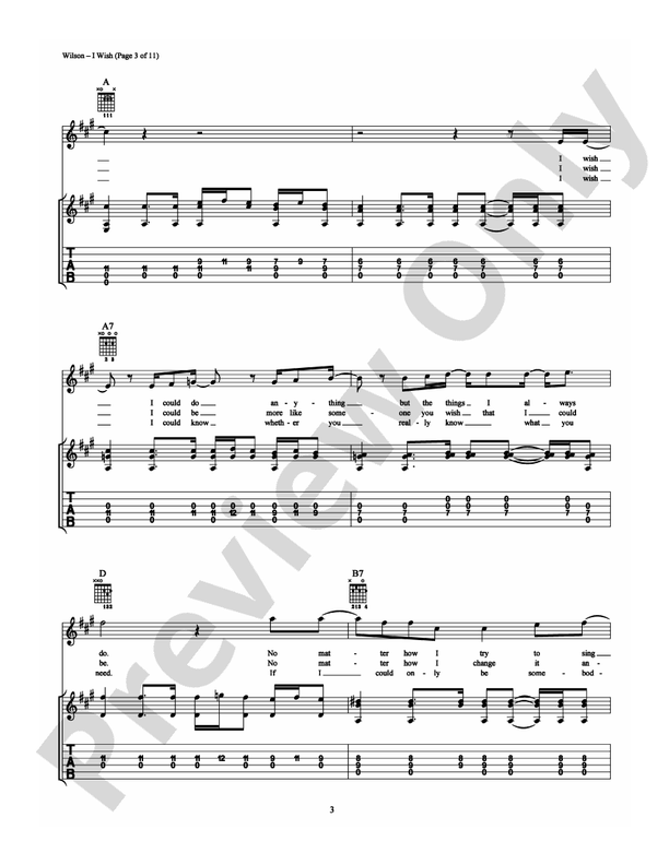 I Wish - Guitar TAB (Digital Download)