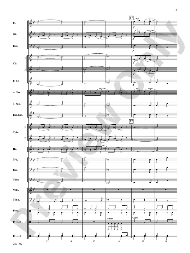 Who's Afraid of the Big Bad Samba? - Concert Band Conductor Score & Parts (Digital Download)