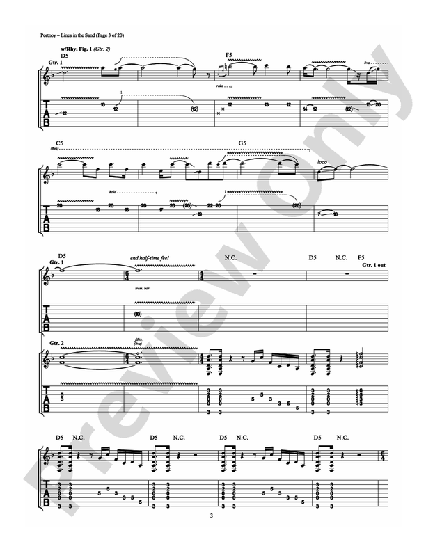Lines in the Sand - Guitar TAB (Digital Download)