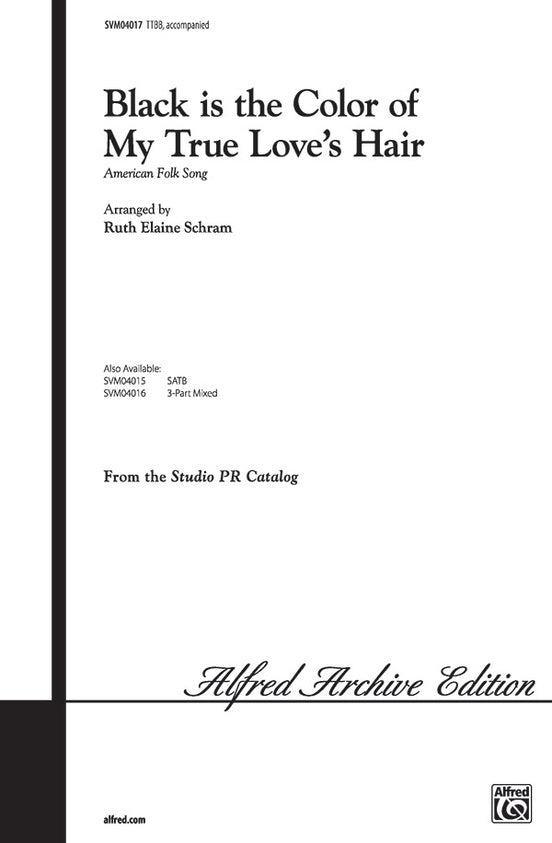 Black Is the Color of My True Love's Hair - TTBB Choral Octavo (Digital Download)