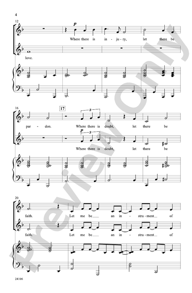 Instrument of Peace – 2-Part Choral Octavo (Digital Download)