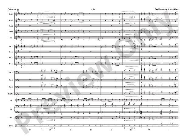 The Windmills of Your Mind - Jazz Ensemble Conductor Score & Parts(Digital Download)