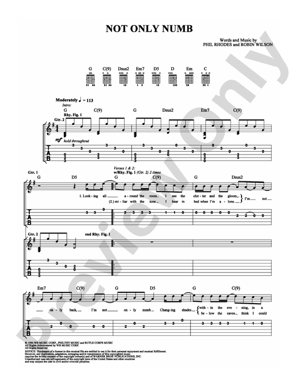 Not Only Numb - Easy Guitar (Digital Download)