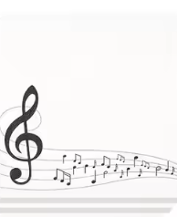 Post-it Notes Large Treble Clef with a Curved Stave