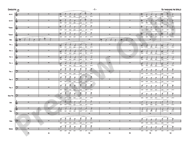Re-Imagining the World - Jazz Ensemble Conductor Score & Parts (Digital Download)