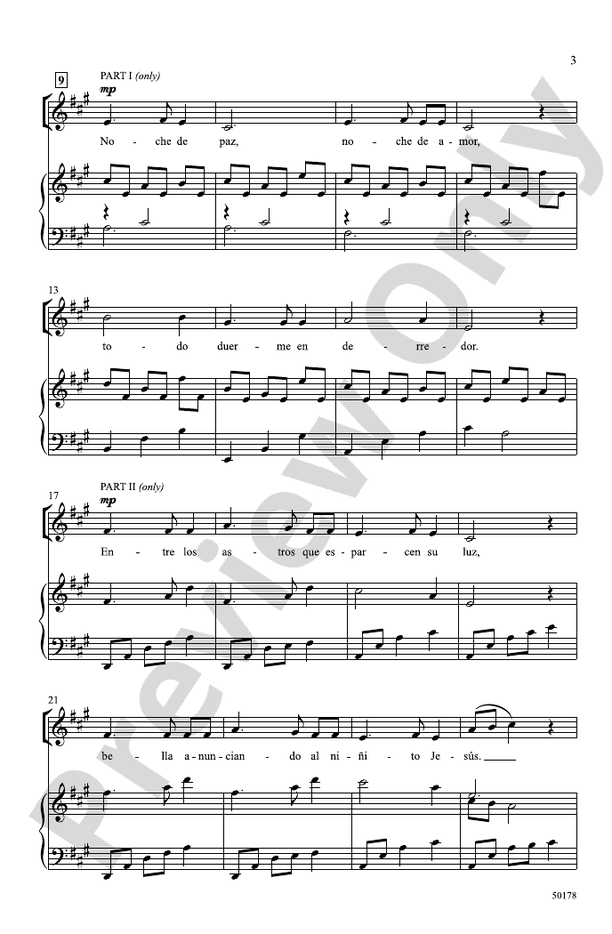 Noche de Paz - 2 Part Treble Choral Octavo (Digital Download)