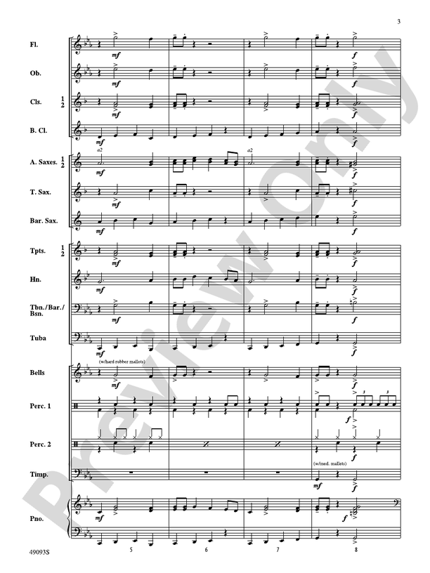 Cool Breeze - Concert Band Conductor Score & Parts (Digital Download)