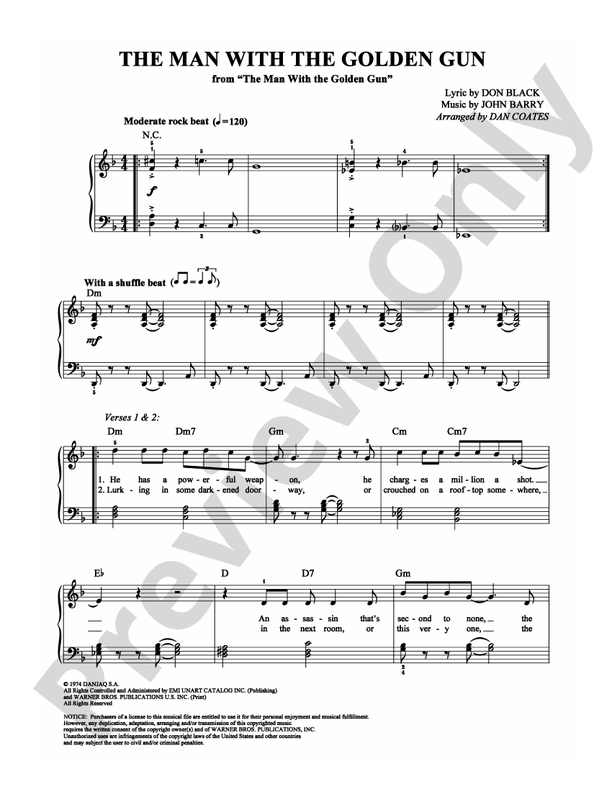 The Man With the Golden Gun - DSM-PS-0000548 - Easy Piano (Digital Download)