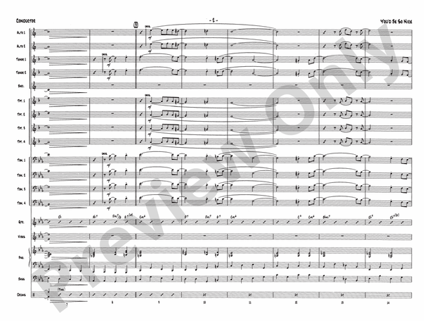 You'd Be So Nice to Come Home To (Grade 3) – Jazz Ensemble Conductor Score & Parts (Digital Download)