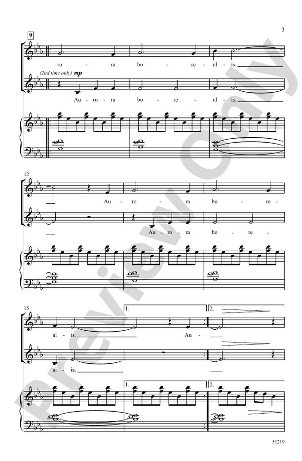 Northern Lights - 2 Part Treble Choral Octavo (Digital Download)
