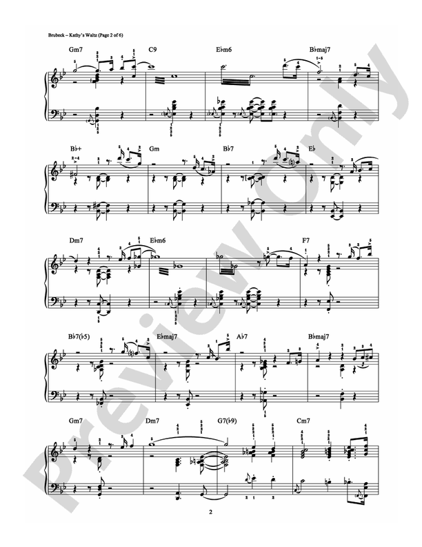 Kathy's Waltz - Piano (Digital Download)