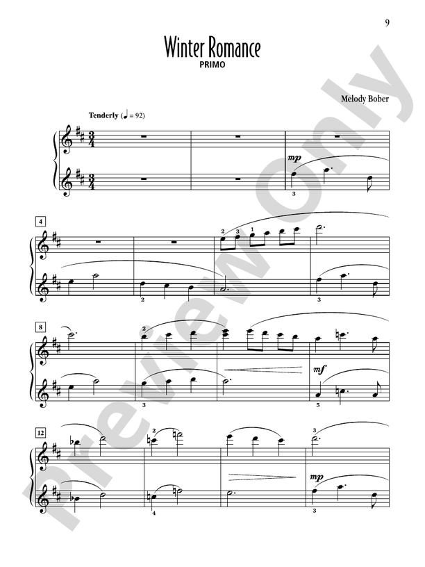 Winter Romance - 1 Piano, 4 Hands (Digital Download)