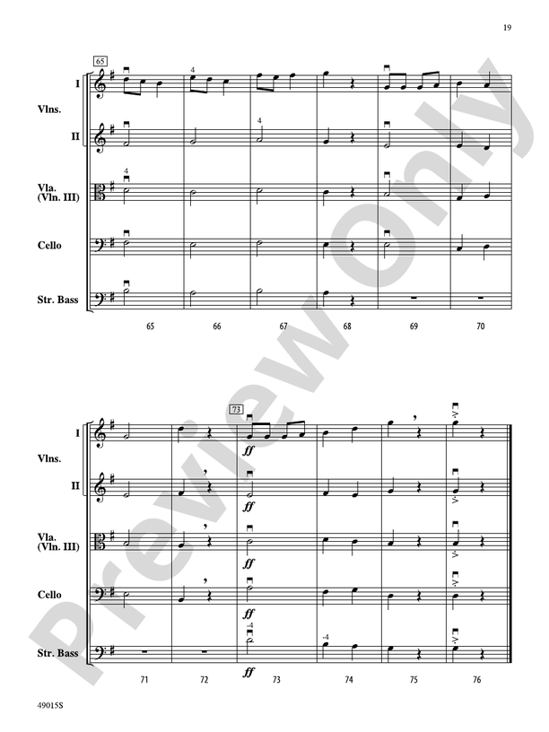 Petite Suite Francaise - String Orchestra Conductor Score & Parts (Digital Download)