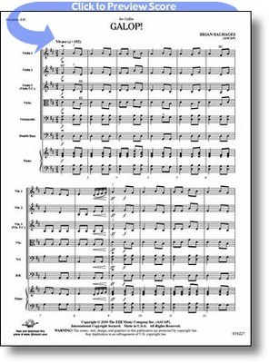 Galop! - Brian Balmages - String Orchestra - FJH Music Company Score/Parts