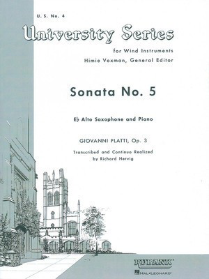 Piatti - Sonata #5 - Alto Saxophone/Piano Accompaniment Grade 4 Rubank Publications 4471920