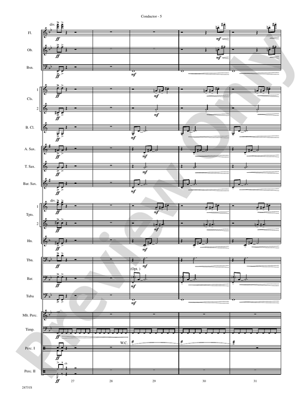 Eternal Peaks - Concert Band Conductor Score & Parts (Digital Download)