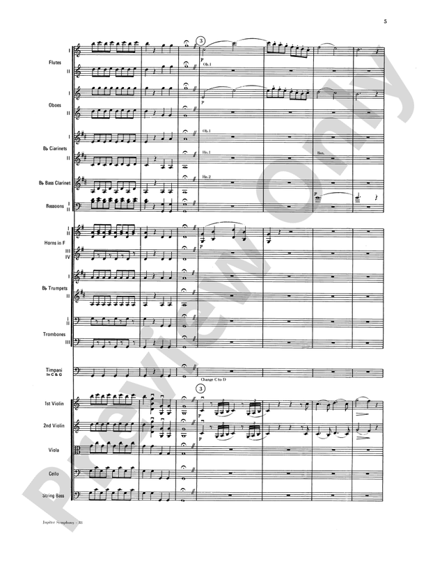 Jupiter Symphony, 1st Movement – Full Orchestra Conductor Score & Parts (Digital Download)