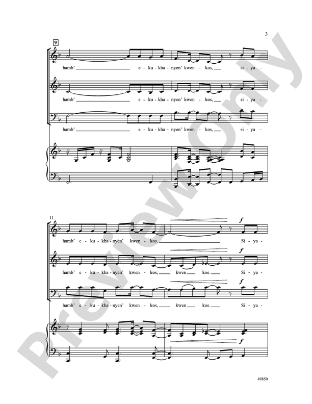 Siyahamba - 3 Part Mixed Choral Octavo (Digital Download)