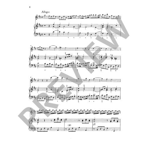 Handel - Sonata in DMaj #13 (15 Sonate da Camera) - Violin/Piano Accompaniment edited by Doflein Schott ED09187