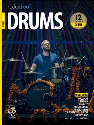 Rockschool Drums Debut 2018-2024 - Book/OLA - Rock School Limited