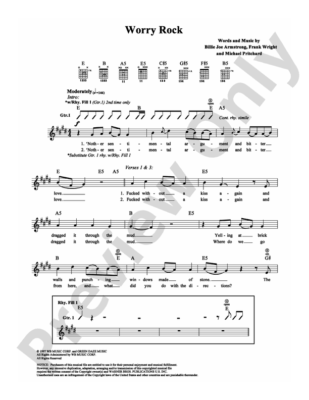 Worry Rock - Guitar TAB (Digital Download)