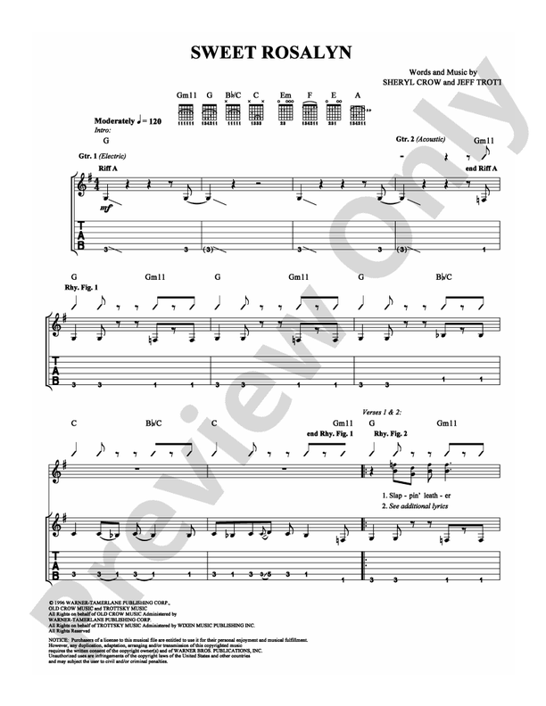Sweet Rosalyn - Guitar TAB (Digital Download)