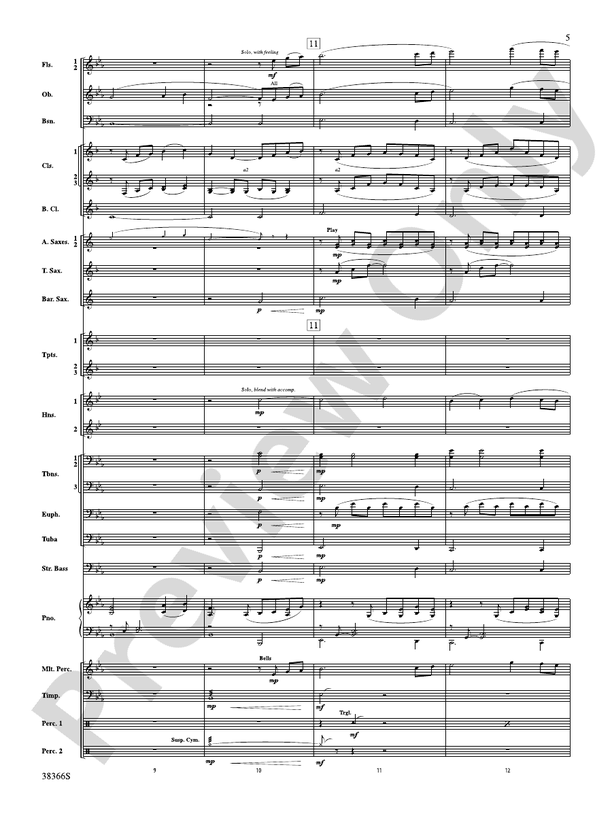 October Farewell - Concert Band Conductor Score & Parts (Digital Download)