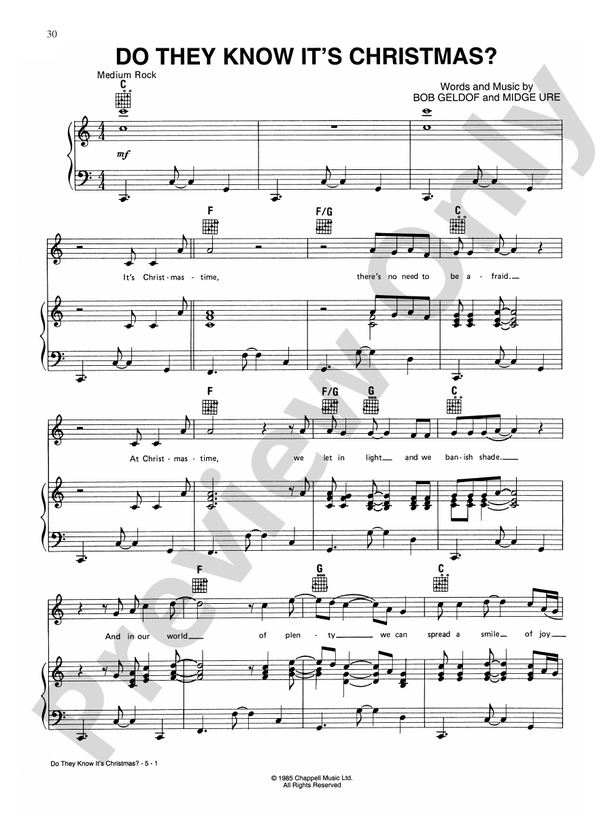 Do They Know It's Christmas? (Feed the World) - PVG - Bob Geldof (Digital Download)