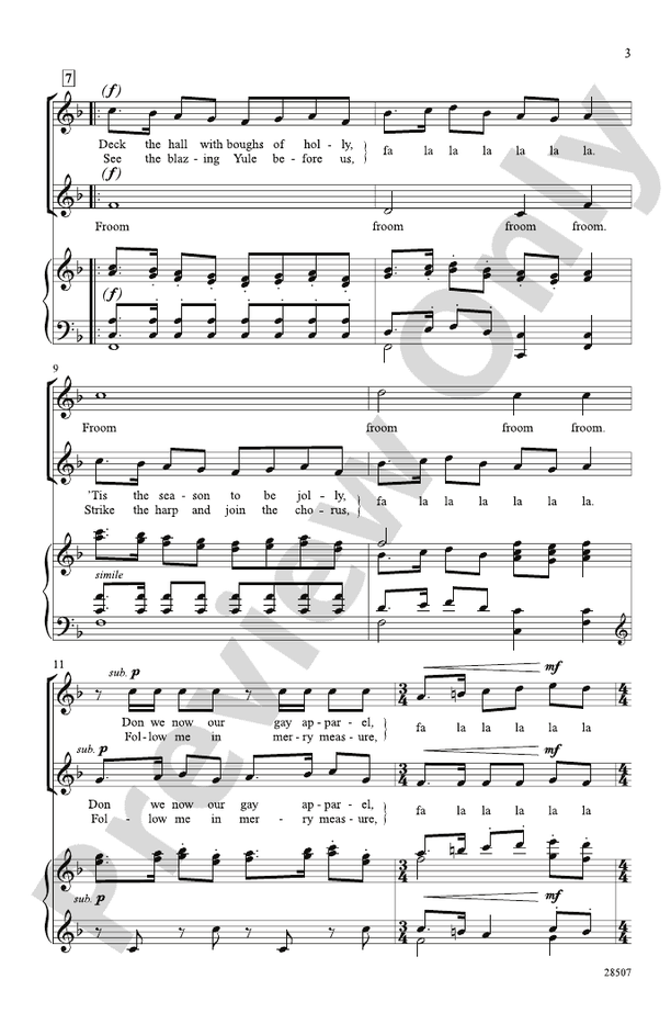 Deck the Hall - Arr. John Leavitt – 2-Part Choral Octavo (Digital Download)