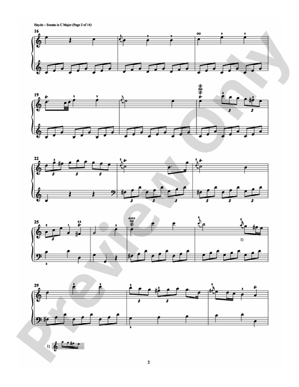 Haydn - Sonata in C Major - Piano (Digital Download)