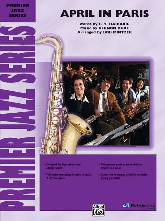 April in Paris (Grade 4.5) - Jazz Ensemble Conductor Score & Parts(Digital Download)