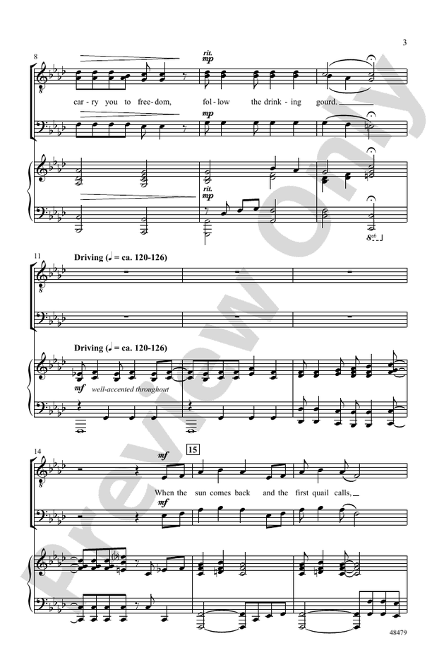Follow the Drinking Gourd – TTB Choral Octavo (Digital Download)