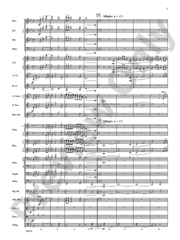 Over Slope and Summit - Concert Band Conductor Score & Parts (Digital Download)