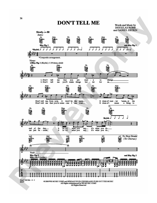 Don't Tell Me - Guitar TAB (Digital Download)