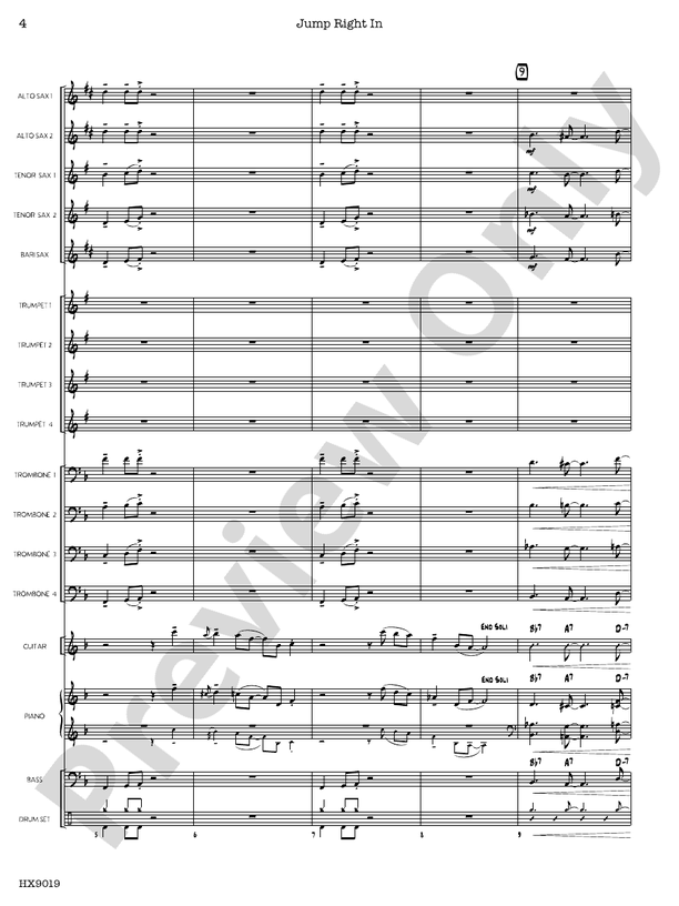 Jump Right In – Jazz Ensemble Conductor Score & Parts (Digital Download)