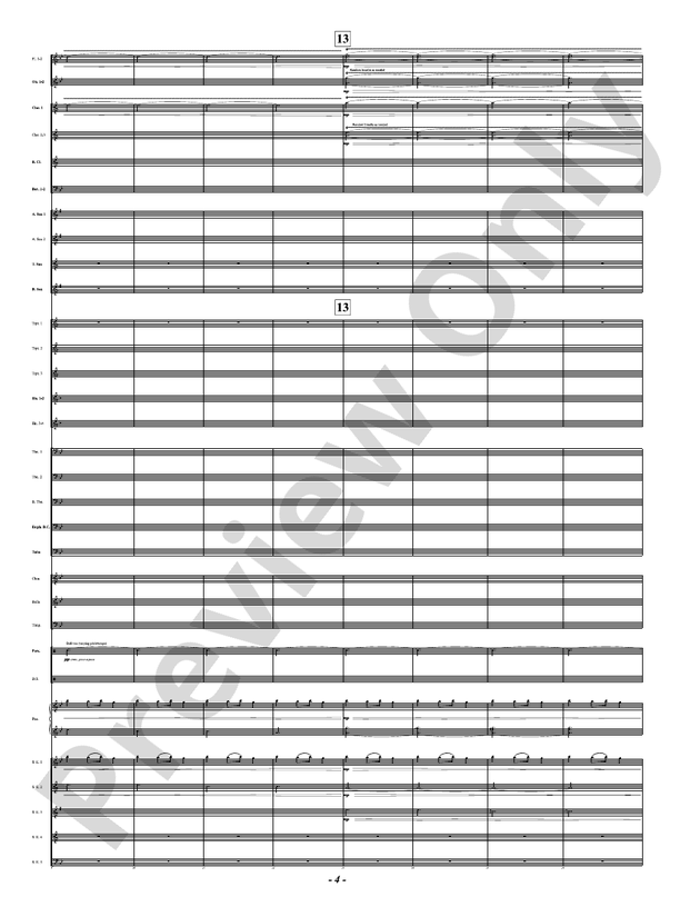 Ukrainian Bell Carol (Featuring a Small Woodwind Ensemble or Piano with Band) - Concert Band Conductor Score & Parts(Digital Download)