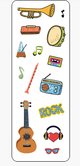 Music Instruments Stickers