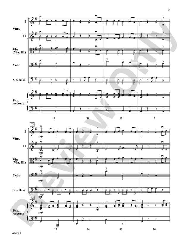 Dance of the Bowless Basses - String Orchestra Conductor Score & Parts (Digital Download)
