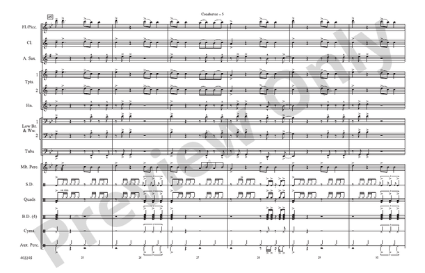 Like Money – Marching Band Conductor Score & Parts (Digital Download)