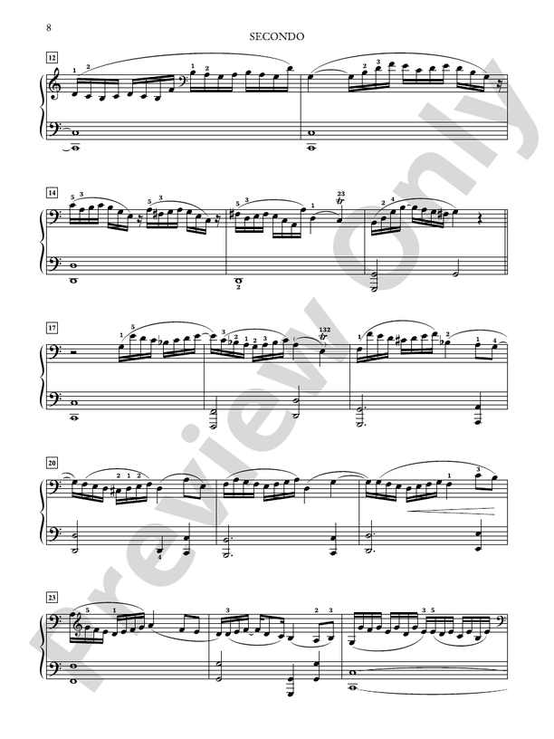 Schumann - Six Etudes in Canon Form, Opus 56 - 1 Piano, 4 Hands (Digital Download)