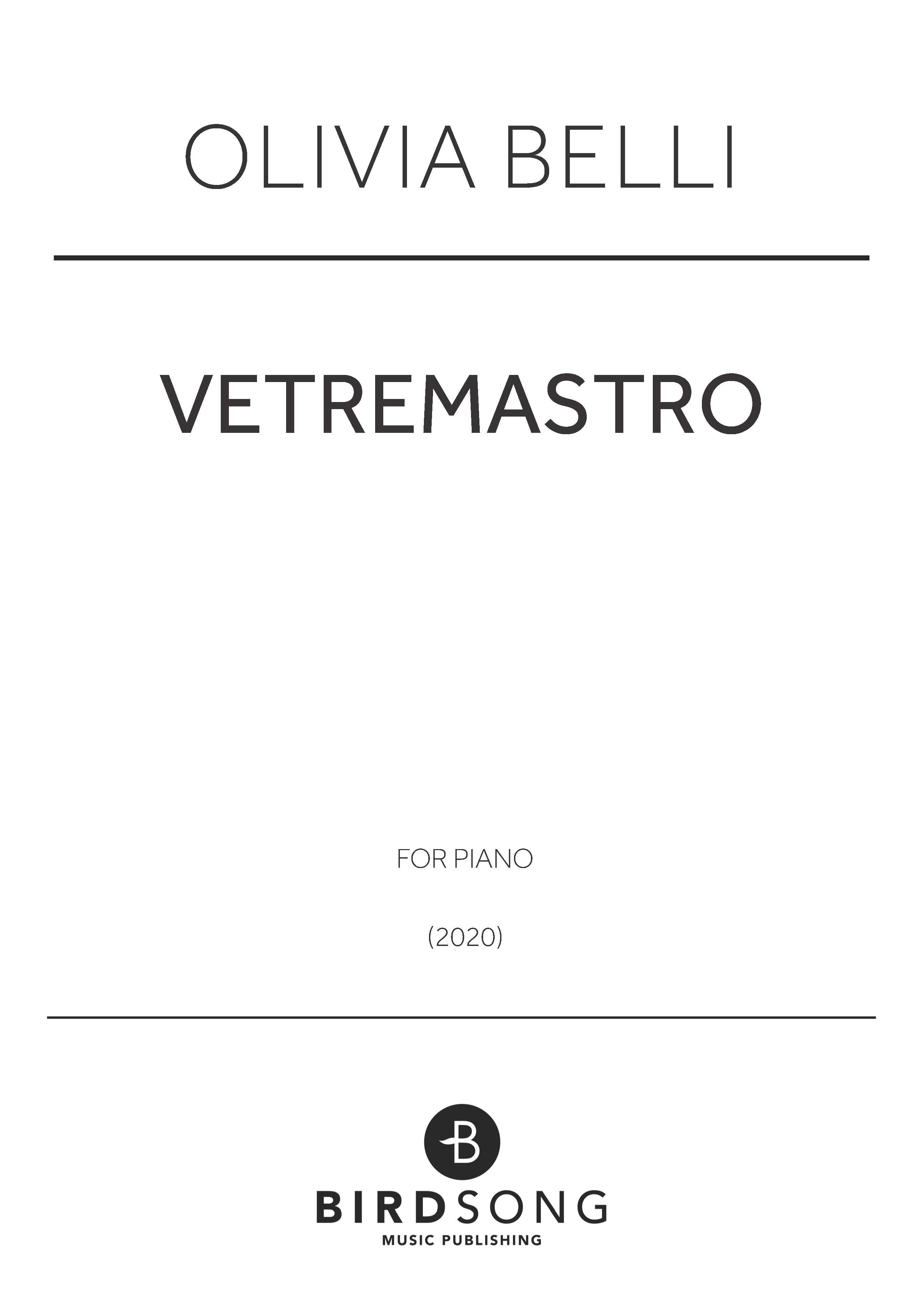 Belli - Vetremastro - Piano Solo (Digital Download)