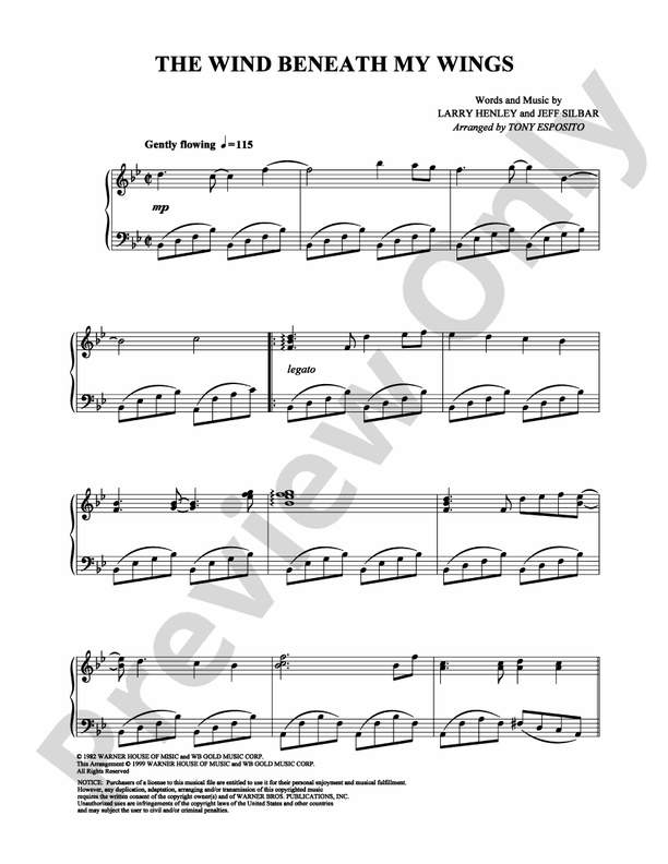 The Wind Beneath My Wings - DSM-PS-0002451 - Piano (Digital Download)