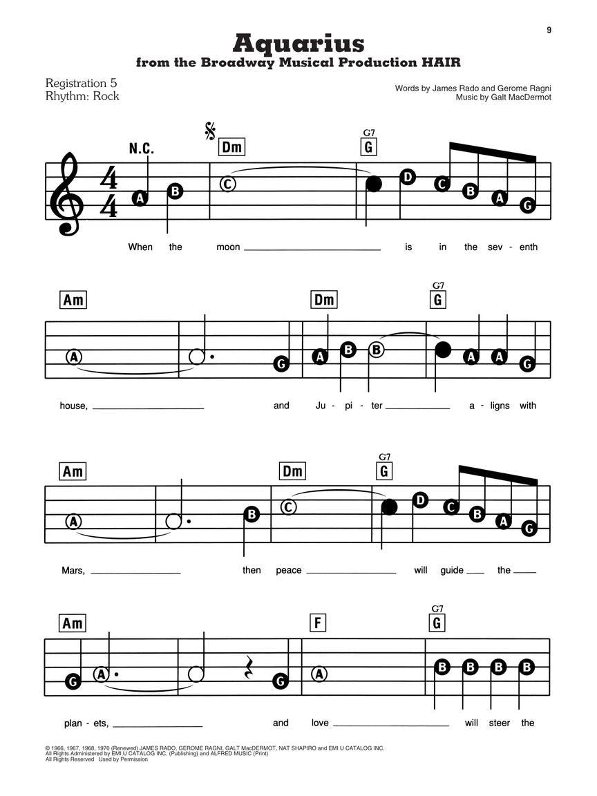 Songs of the 1960s - EZPlay Piano - Hal Leonard 159572
