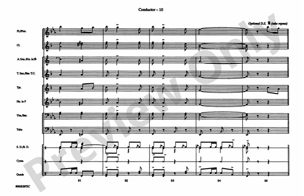 Service Songs - Set 1 (Navy/Army) – Marching Band Conductor Score & Parts (Digital Download)