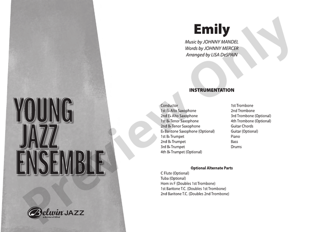 Emily - Jazz Ensemble Conductor Score & Parts (Digital Download)